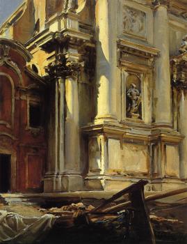John Singer Sargent : Corner of the Church of St. Stae, Venice